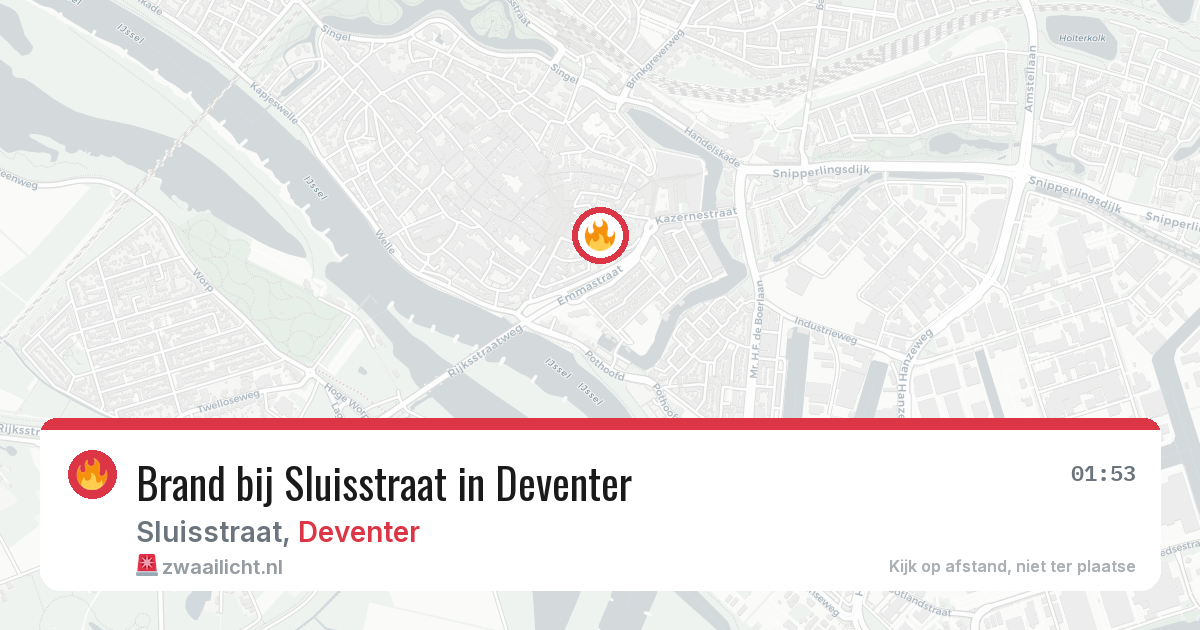 Brand bij Sluisstraat in Deventer — 3 jul 2026