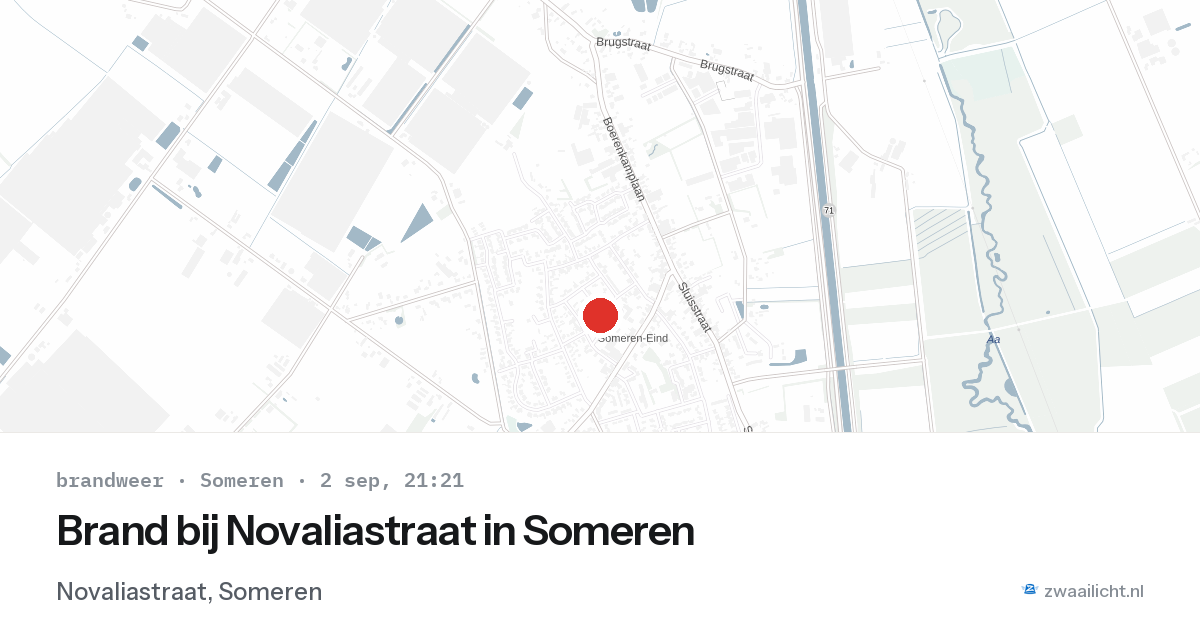 Brand bij Novaliastraat in Someren — 2 sep 2026