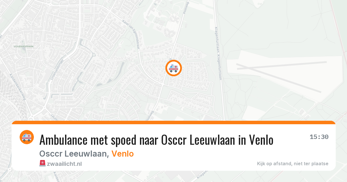 Ambulance met spoed naar Osccr Leeuwlaan in Venlo — 21 jun 2026