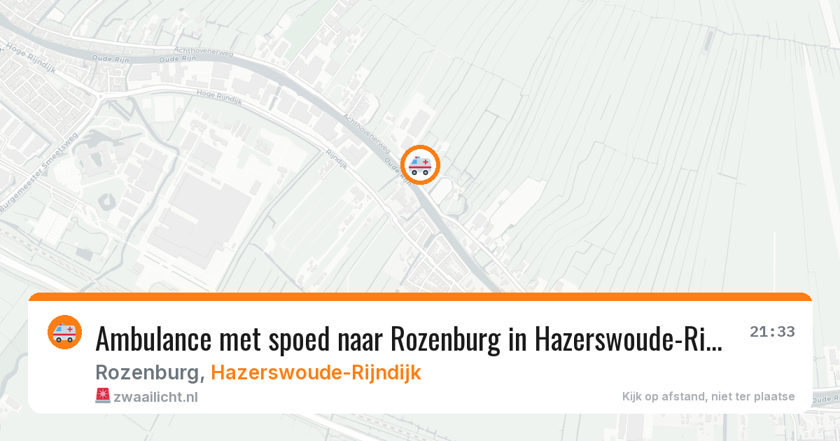 Ambulance met spoed naar Rozenburg in Hazerswoude-Rijndijk — 15 apr 2026