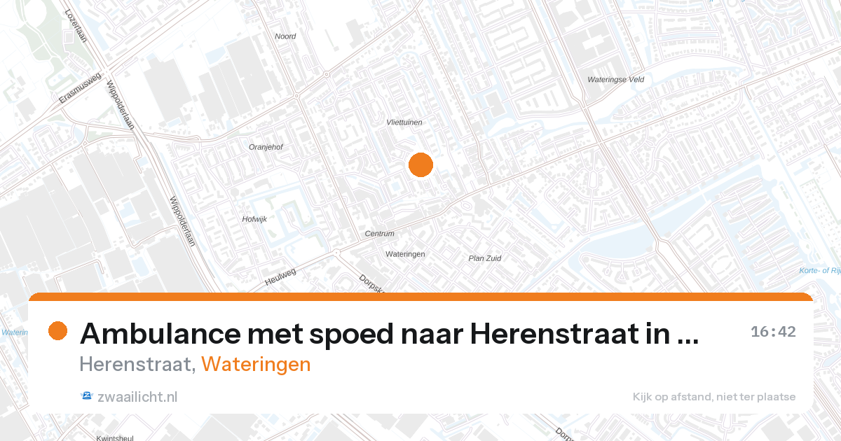 Ambulance met spoed naar Herenstraat in Wateringen — 28 aug 2026