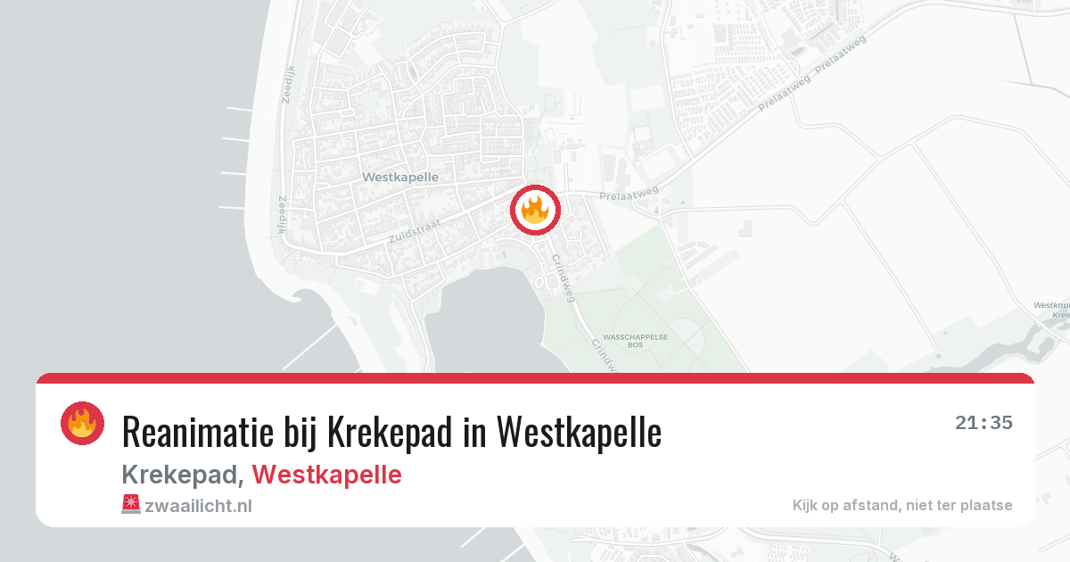Reanimatie bij Krekepad in Westkapelle — 11 mei 2026