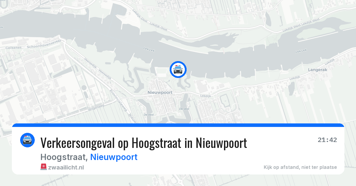 Verkeersongeval op Hoogstraat in Nieuwpoort — 25 apr 2026