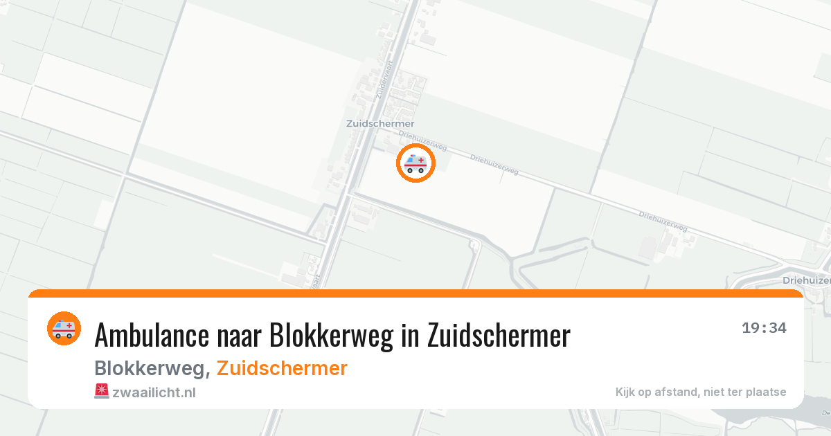 Ambulance naar Blokkerweg in Zuidschermer — 14 mei 2026
