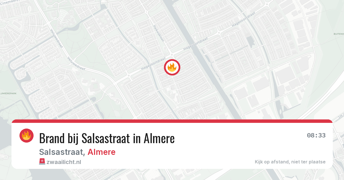 Brand bij Salsastraat in Almere — 28 jun 2026