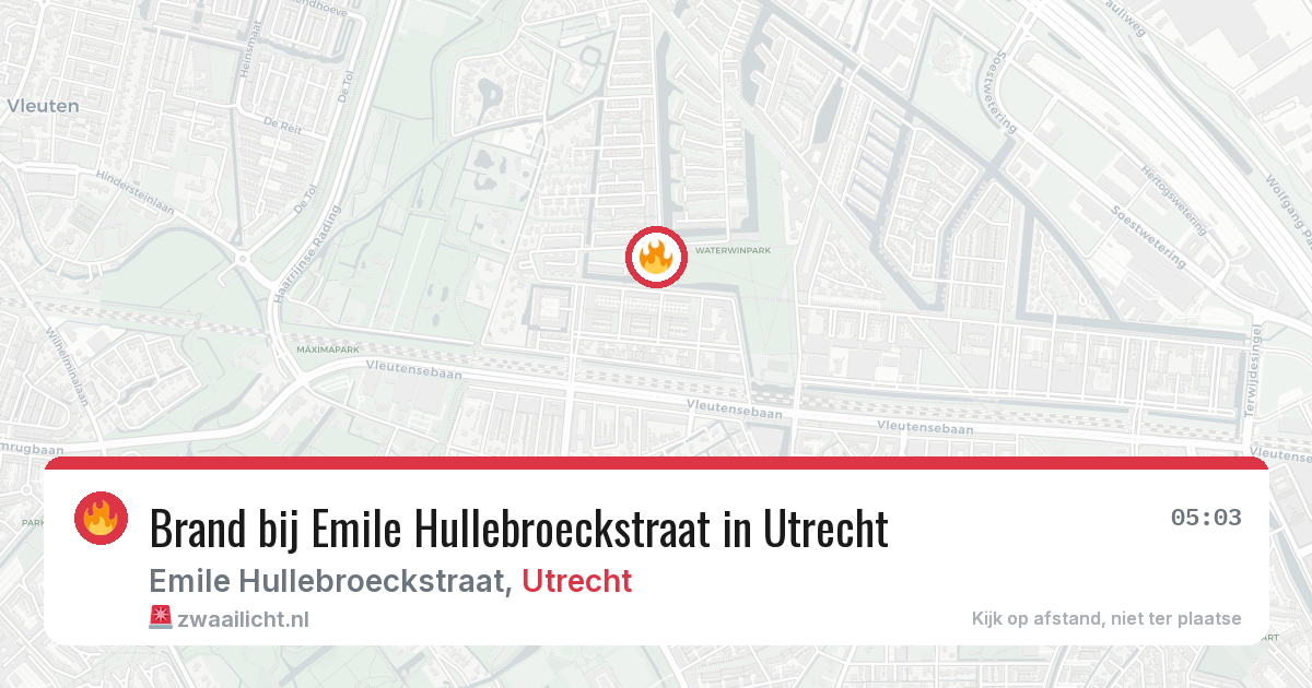 Brand bij Emile Hullebroeckstraat in Utrecht — 14 aug 2026