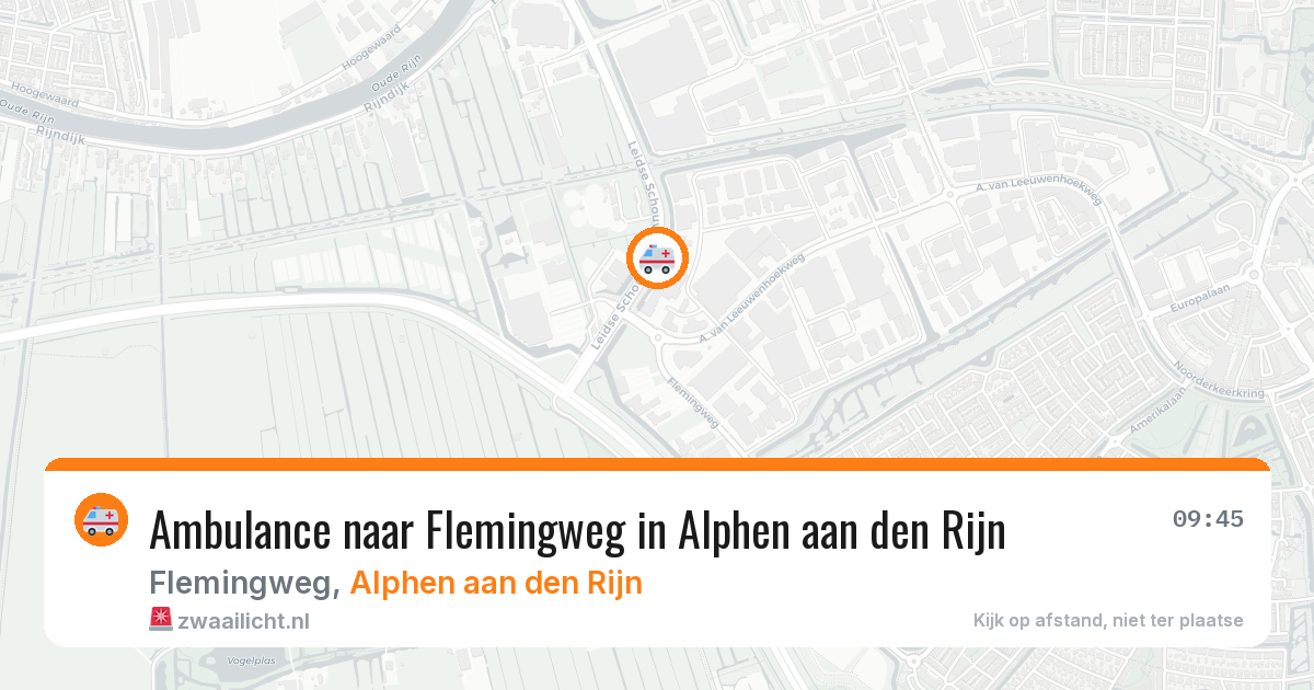Ambulance naar Flemingweg in Alphen aan den Rijn — 6 jul 2026