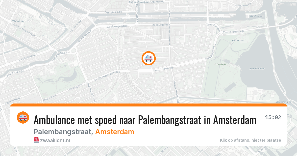 Ambulance met spoed naar Palembangstraat in Amsterdam — 13 apr 2026