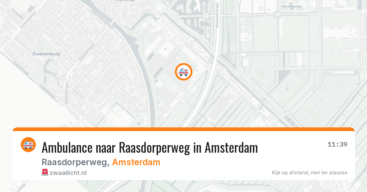 Ambulance naar Raasdorperweg in Amsterdam — 11 jun 2026