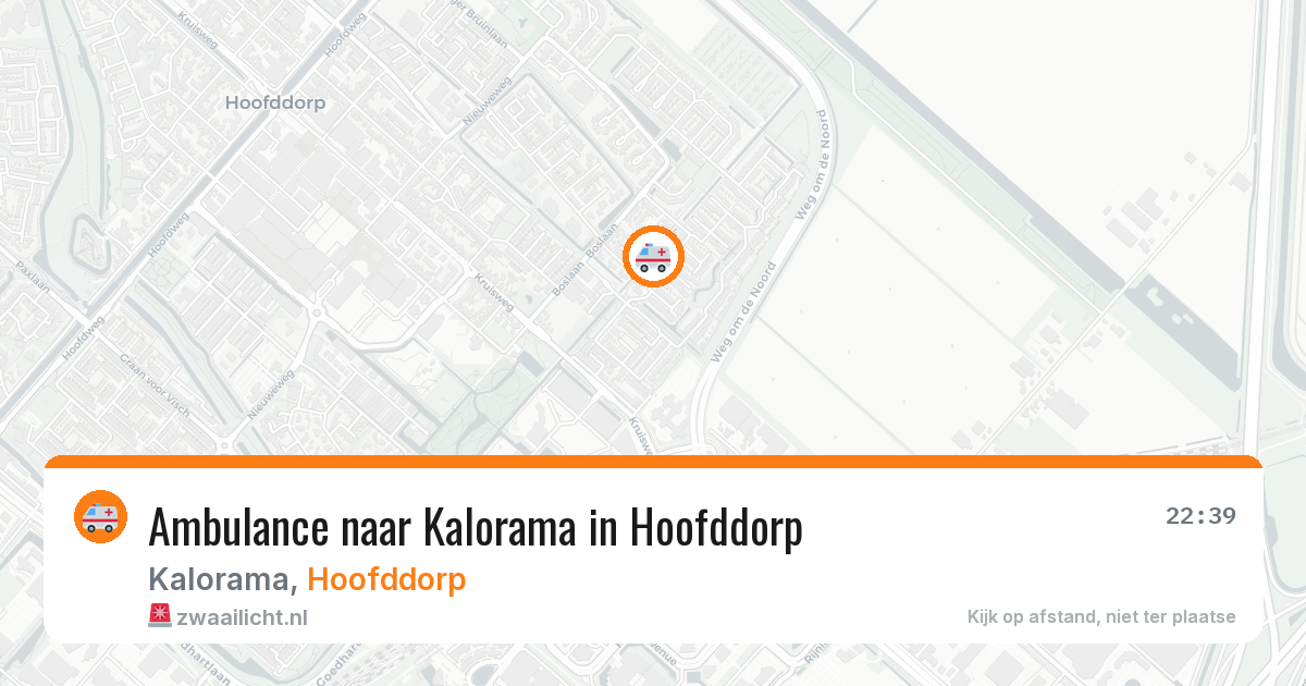 Ambulance naar Kalorama in Hoofddorp — 25 apr 2026