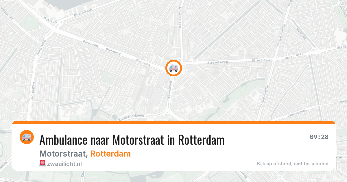 Ambulance naar Motorstraat in Rotterdam — 30 mrt 2026