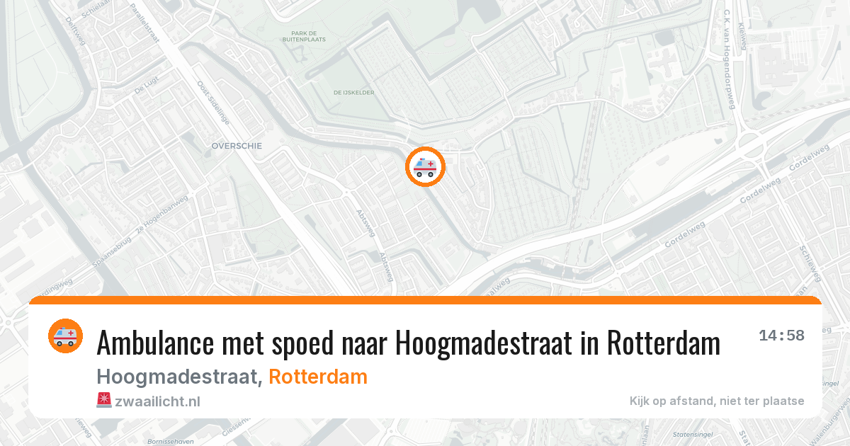 Ambulance met spoed naar Hoogmadestraat in Rotterdam — 25 jun 2026