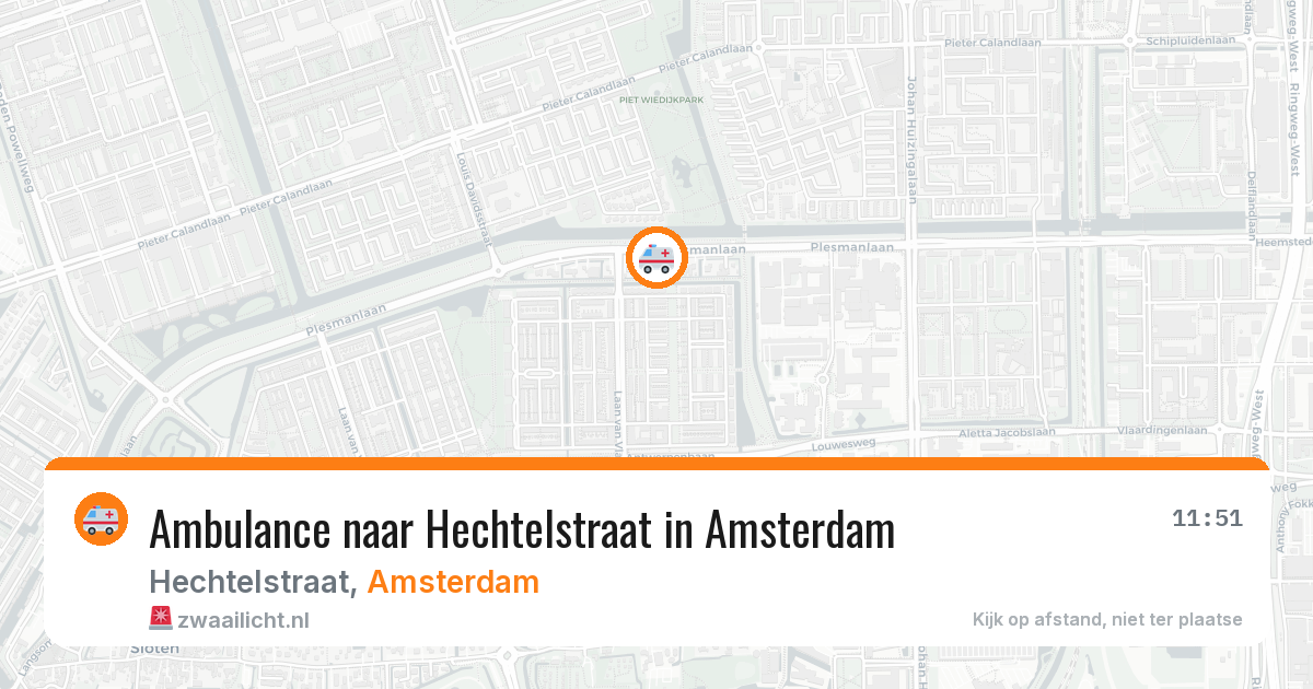 Ambulance naar Hechtelstraat in Amsterdam — 25 mei 2026