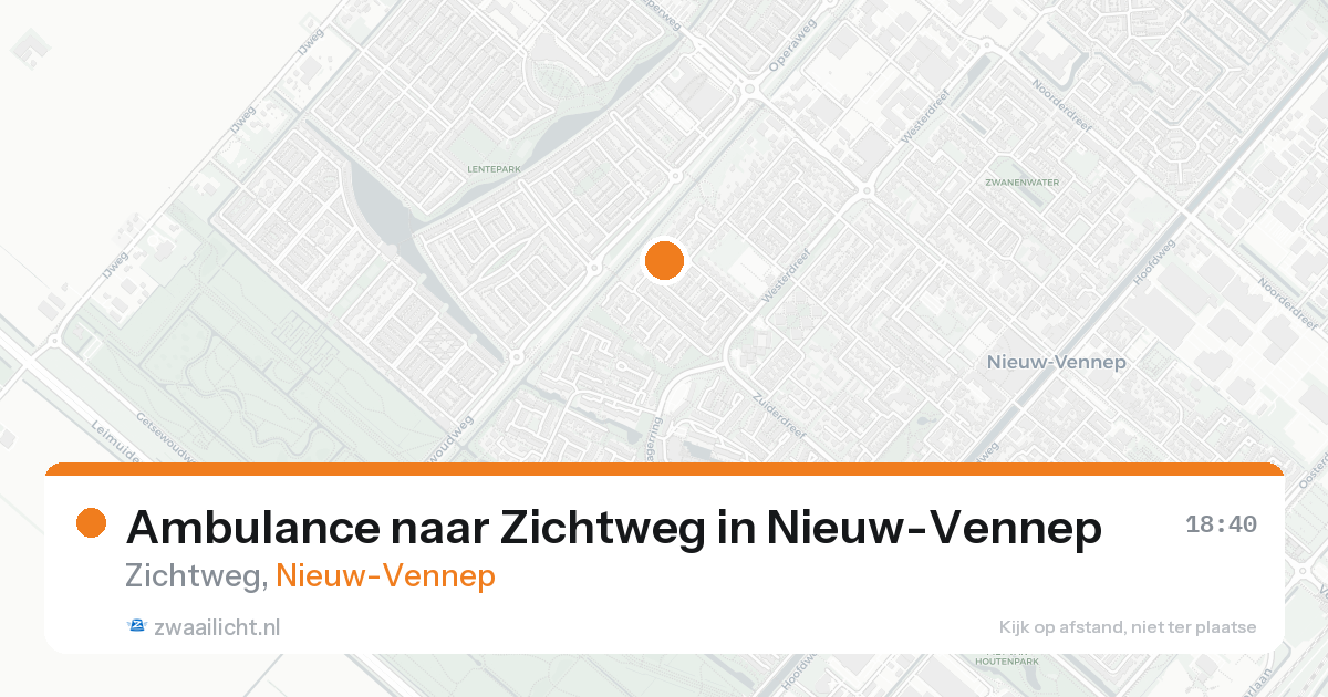 Ambulance naar Zichtweg in Nieuw-Vennep — 3 jun 2026