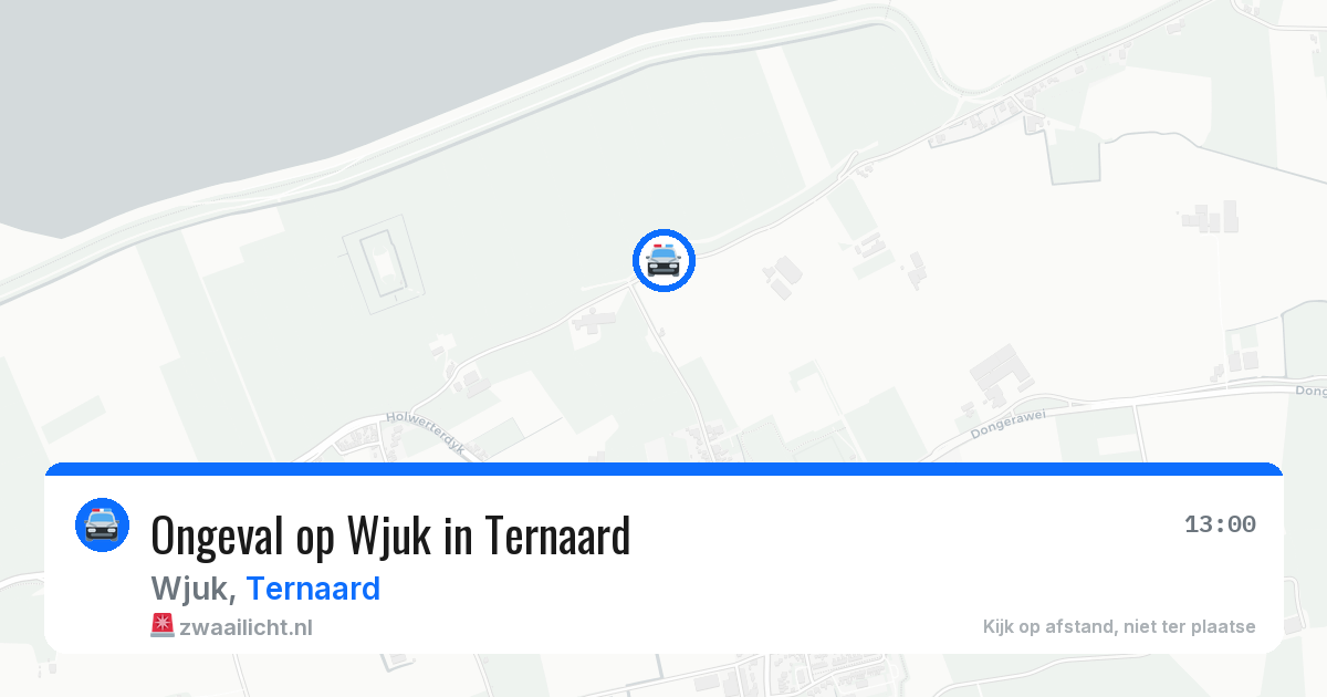 Ongeval op Wjuk in Ternaard — 11 apr 2026
