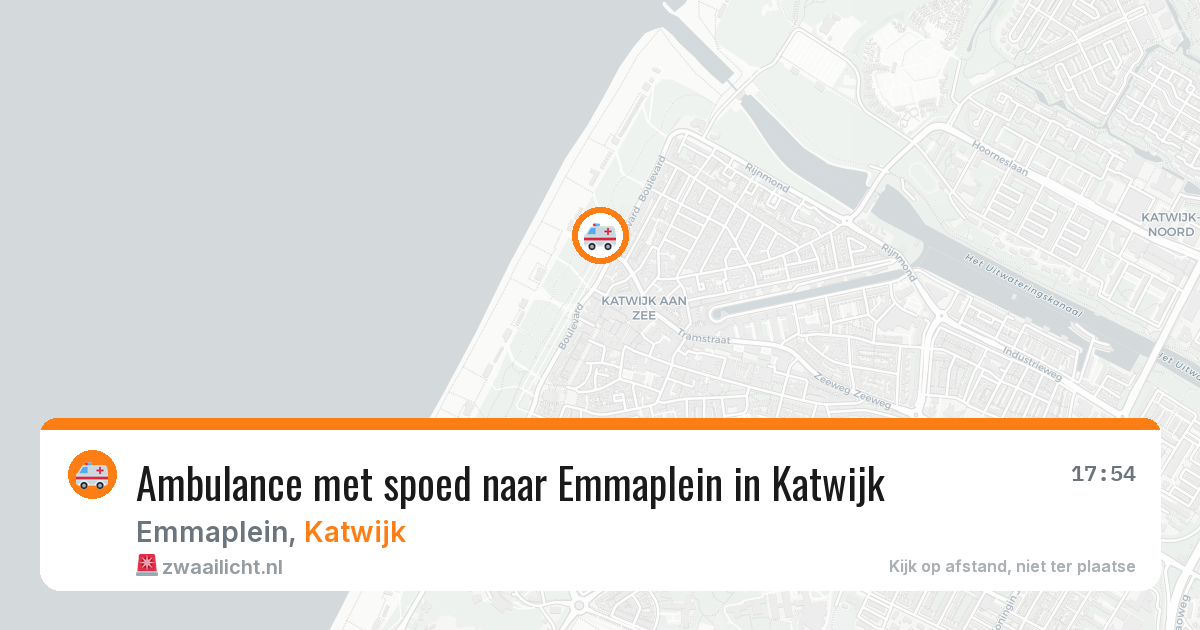 Ambulance met spoed naar Emmaplein in Katwijk — 3 aug 2026