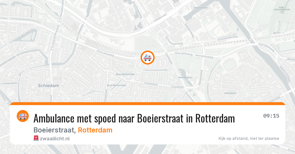 Ambulance met spoed naar Boeierstraat in Rotterdam — 13 aug 2026