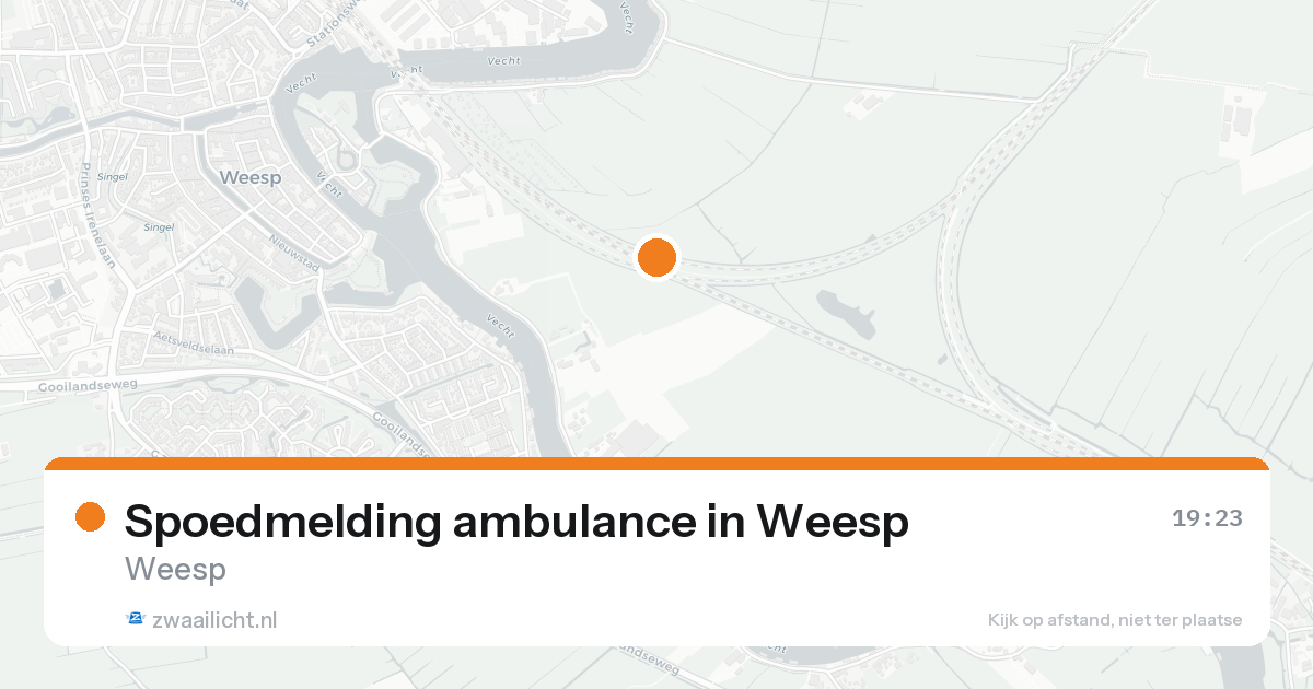 Spoedmelding ambulance in Weesp — 15 aug 2026