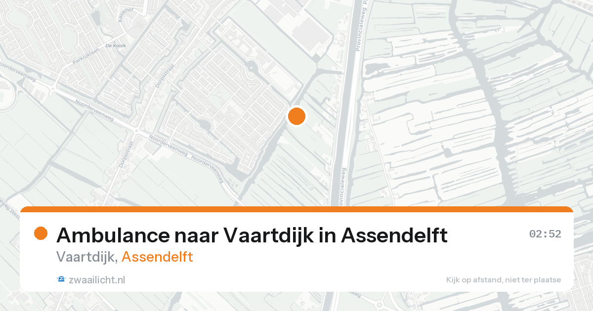 Ambulance naar Vaartdijk in Assendelft — 23 mei 2026