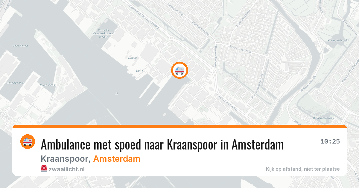 Ambulance met spoed naar Kraanspoor in Amsterdam — 11 aug 2026