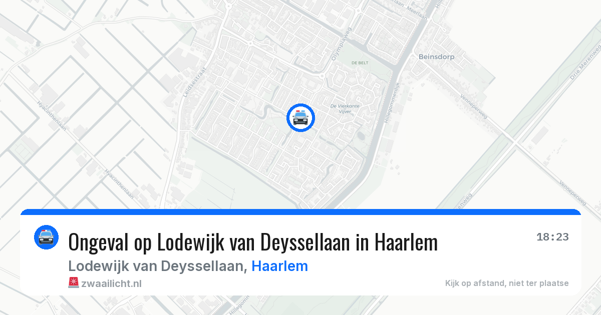 Ongeval op Lodewijk van Deyssellaan in Haarlem — 28 mei 2026