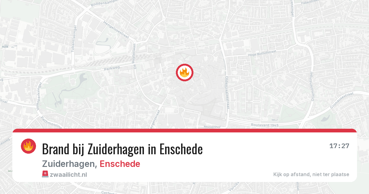 Brand bij Zuiderhagen in Enschede — 5 jun 2026