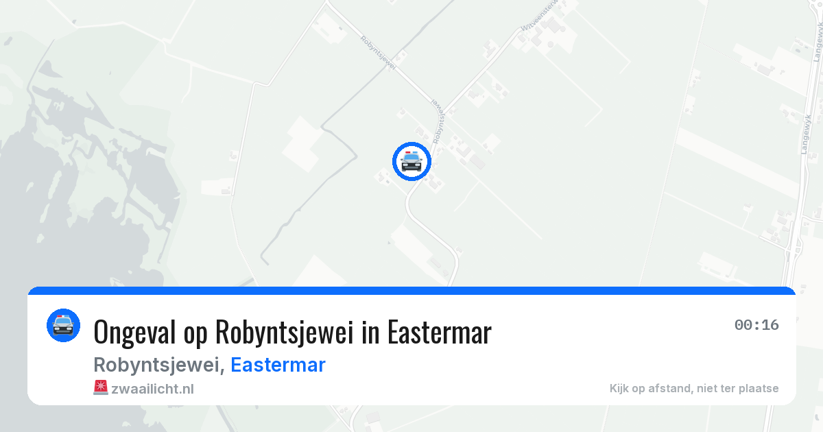 Ongeval op Robyntsjewei in Eastermar — 12 mrt 2026
