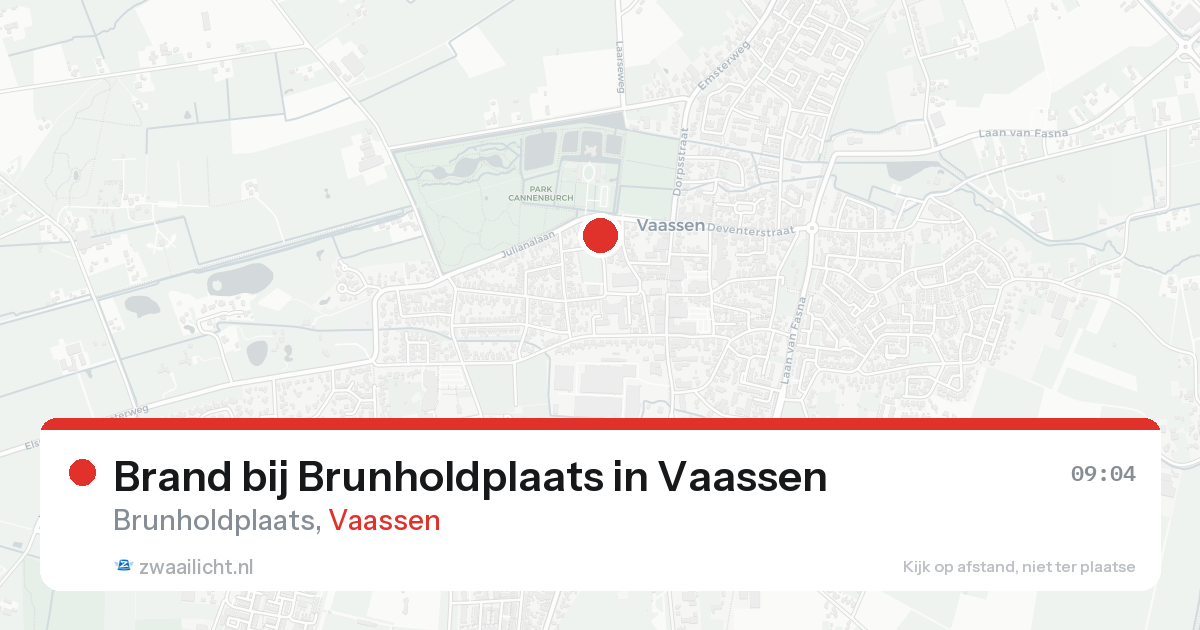 Brand bij Brunholdplaats in Vaassen — 21 aug 2026