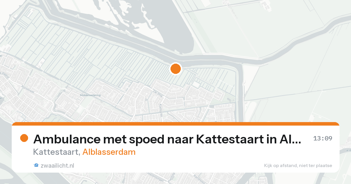 Ambulance met spoed naar Kattestaart in Alblasserdam — 19 aug 2026