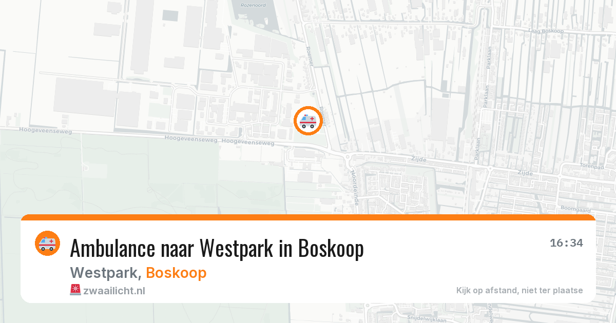 Ambulance naar Westpark in Boskoop — 31 jul 2026
