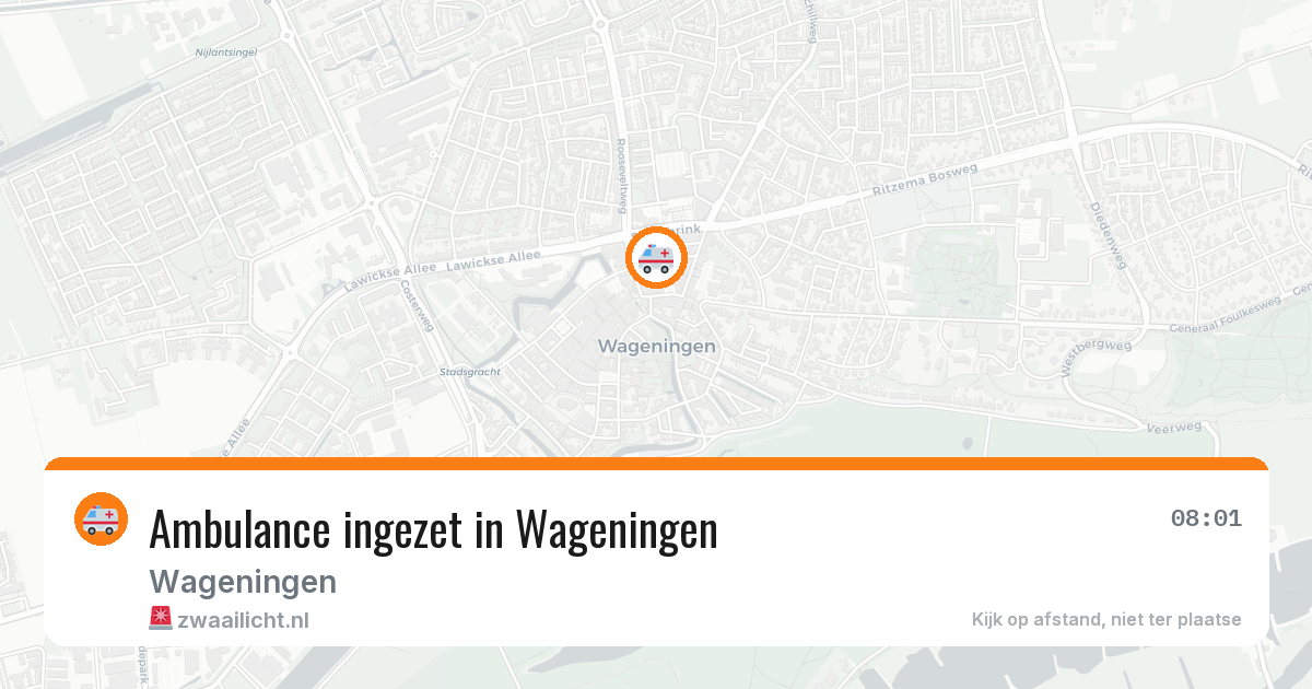 Ambulance ingezet in Wageningen — 30 jun 2026