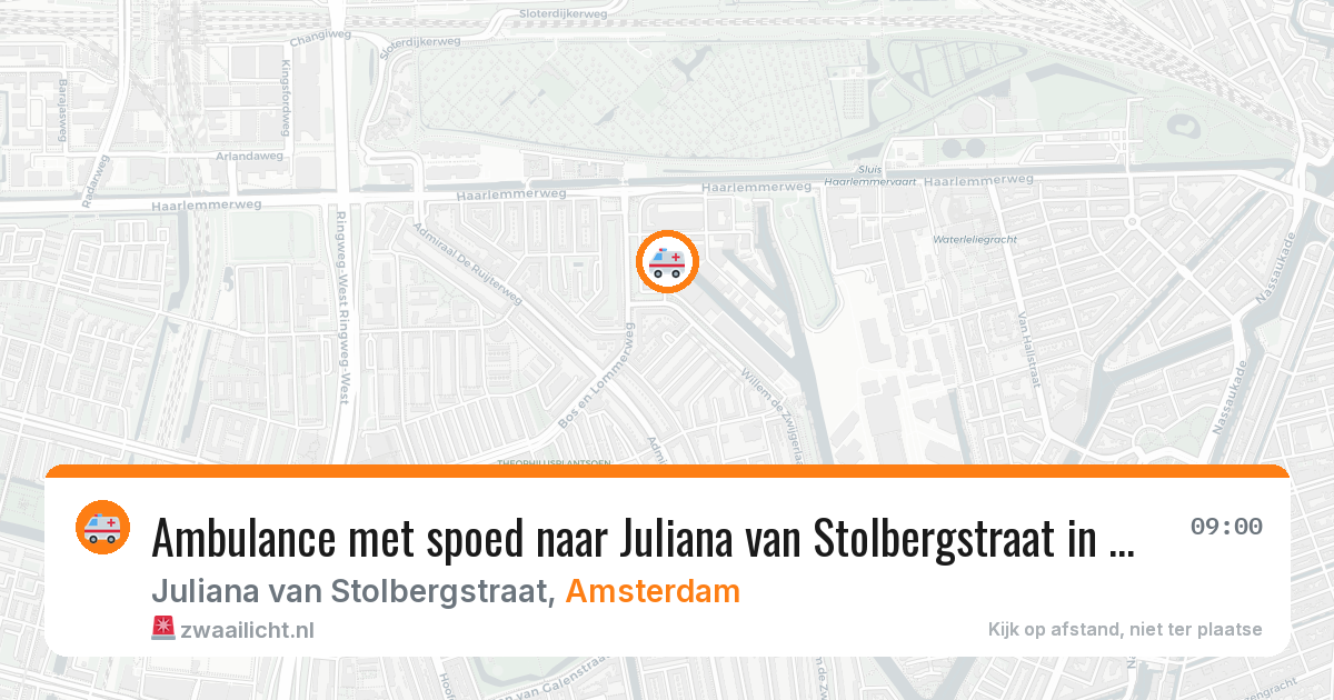 Ambulance met spoed naar Juliana van Stolbergstraat in Amsterdam — 12 jun 2026