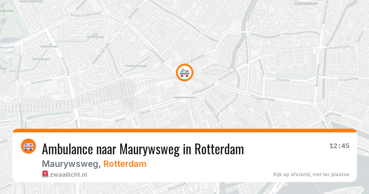 Ambulance naar Maurywsweg in Rotterdam — 29 apr 2026