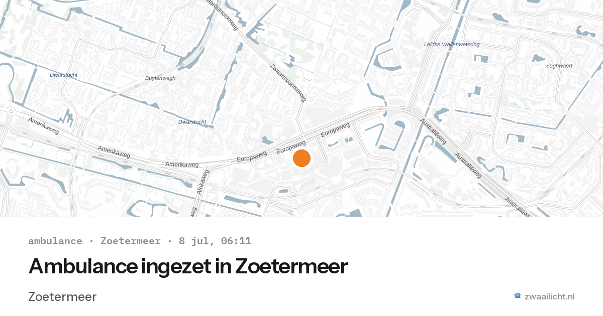 Ambulance ingezet in Zoetermeer — 8 jul 2026