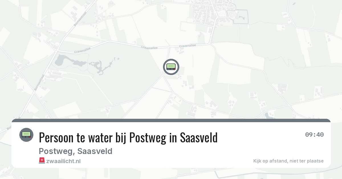 Persoon te water bij Postweg in Saasveld — 11 jun 2026
