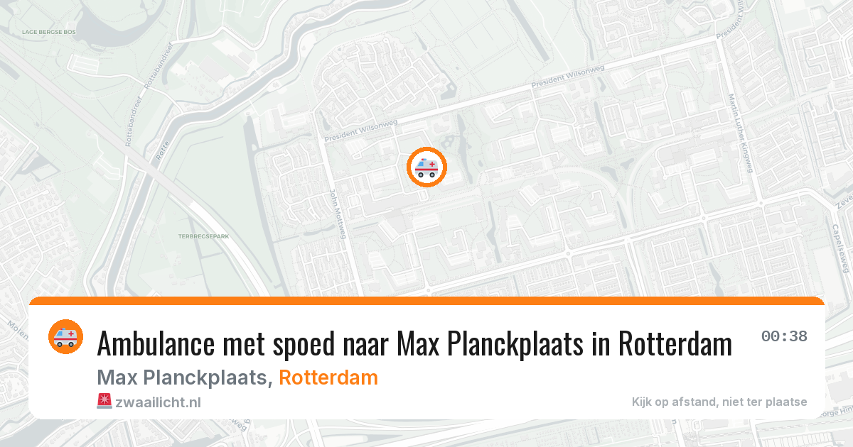 Ambulance met spoed naar Max Planckplaats in Rotterdam — 12 aug 2026