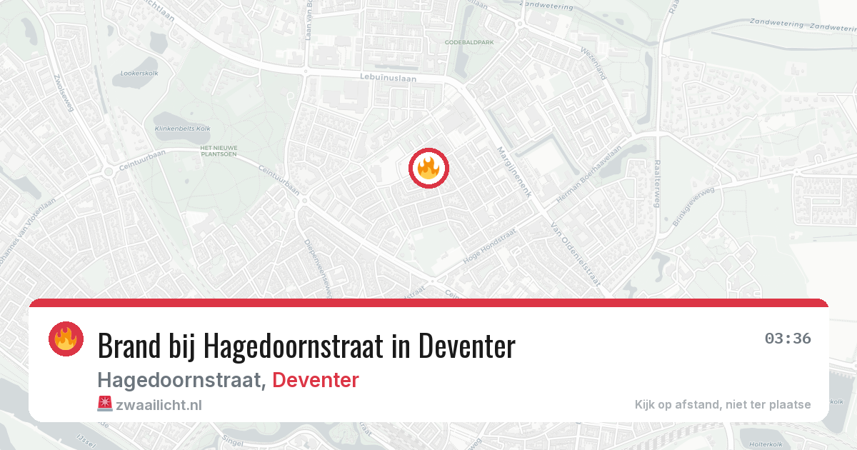 Brand bij Hagedoornstraat in Deventer — 16 jul 2026