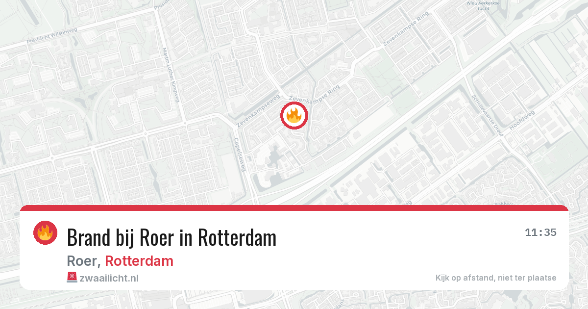 Brand bij Roer in Rotterdam — 17 jun 2026