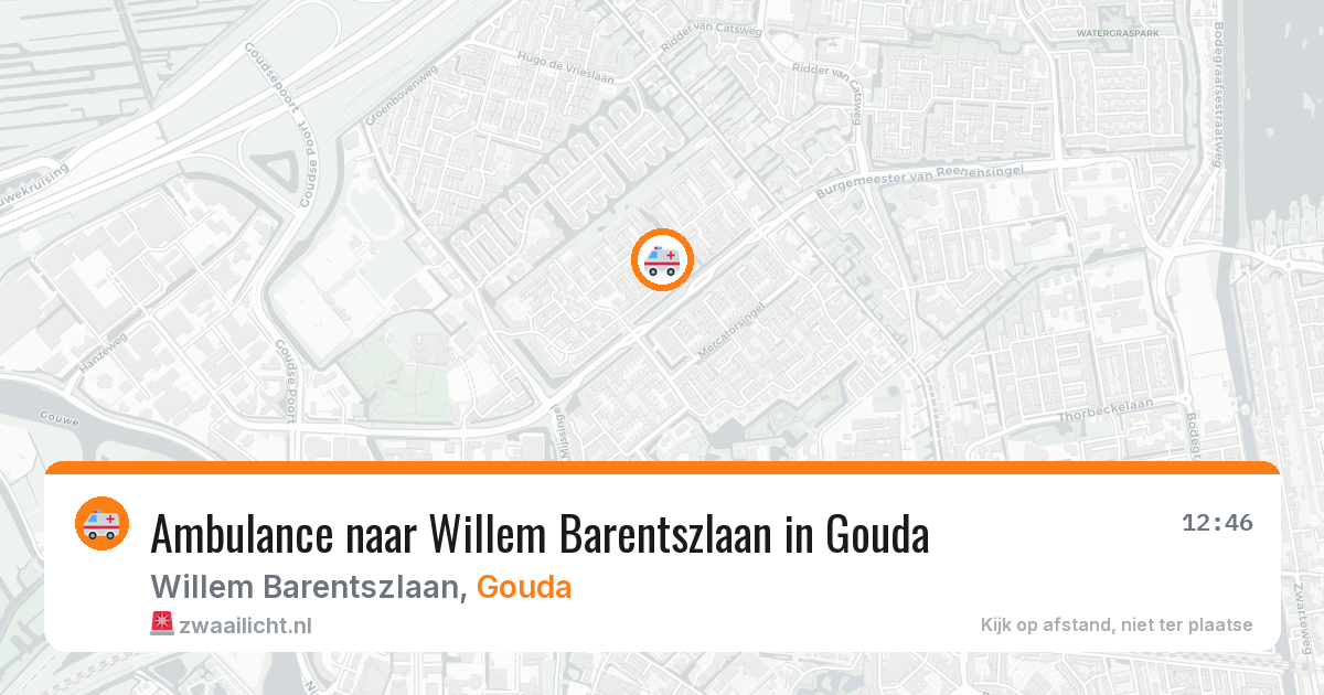 Ambulance naar Willem Barentszlaan in Gouda — 26 jul 2026