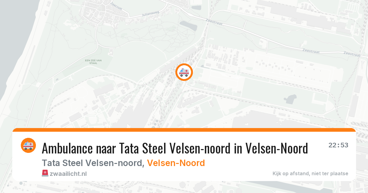 Ambulance naar Tata Steel Velsen-noord in Velsen-Noord — 23 mei 2026