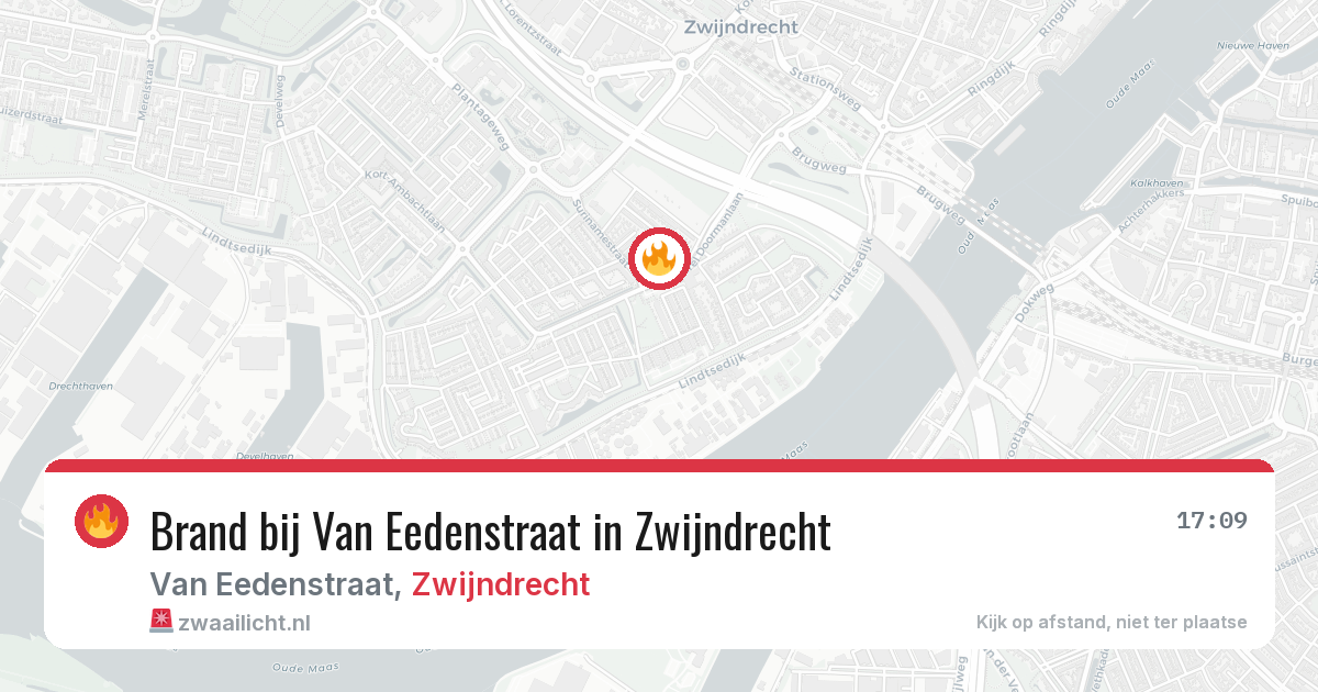 Brand bij Van Eedenstraat in Zwijndrecht — 31 mrt 2026