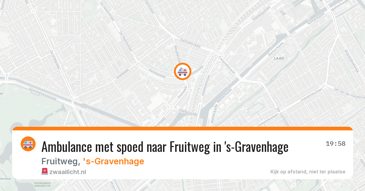 Ambulance met spoed naar Fruitweg in 's-Gravenhage — 30 mei 2026