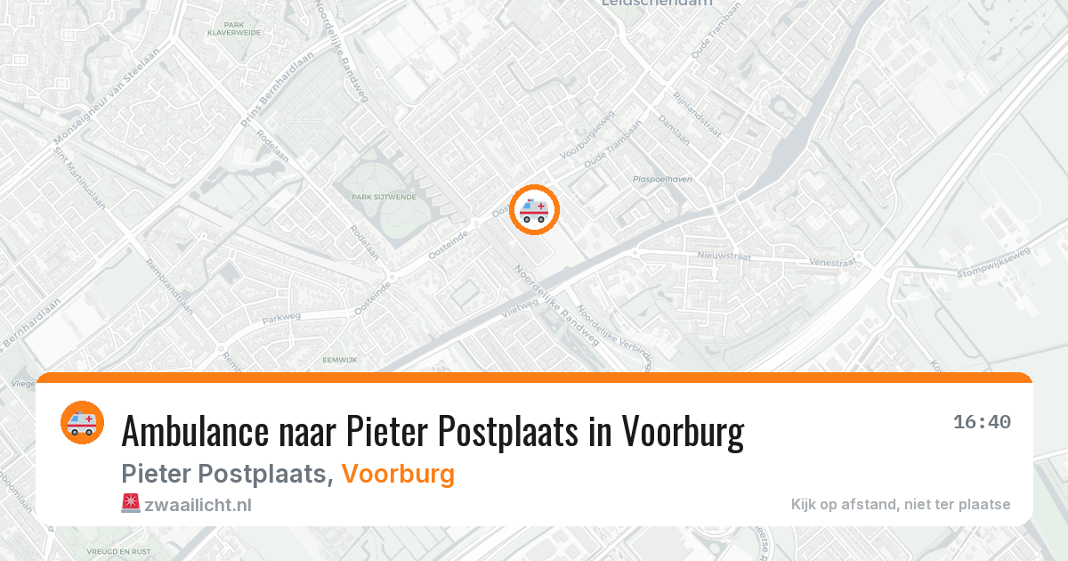 Ambulance naar Pieter Postplaats in Voorburg — 30 jul 2026