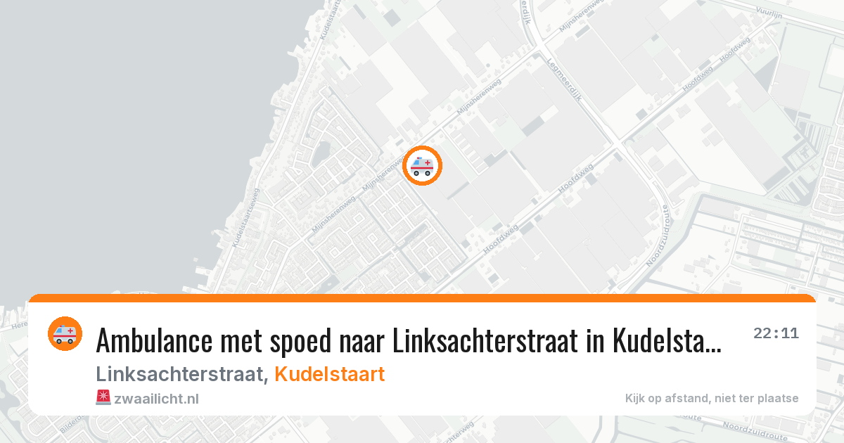 Ambulance met spoed naar Linksachterstraat in Kudelstaart — 13 aug 2026