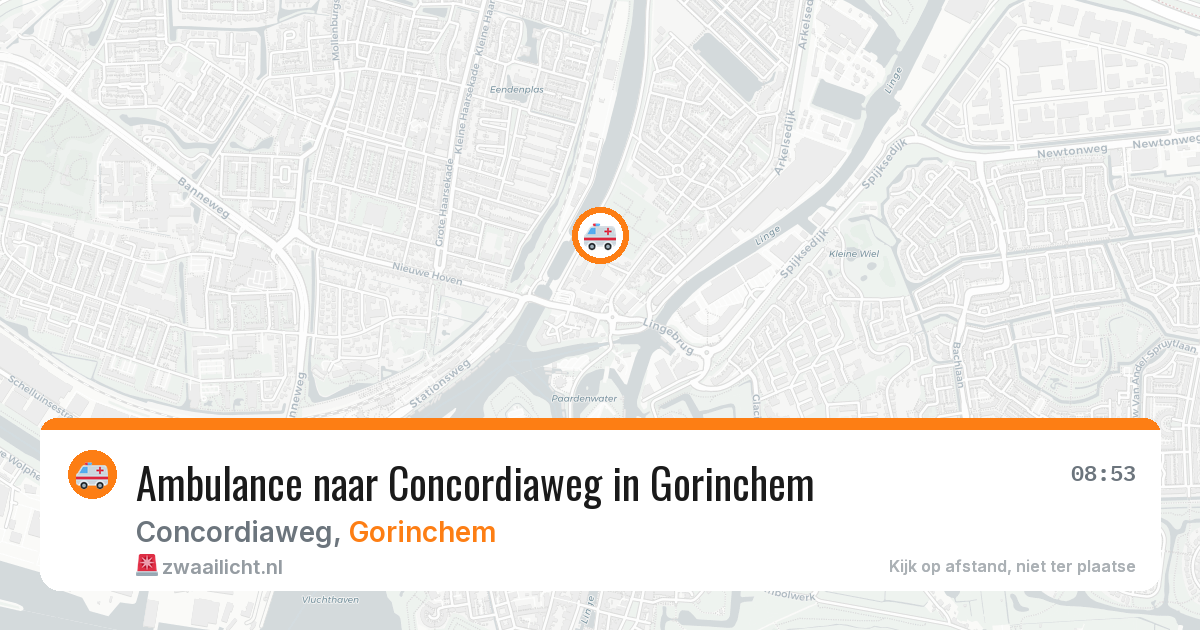 Ambulance naar Concordiaweg in Gorinchem — 19 jun 2026