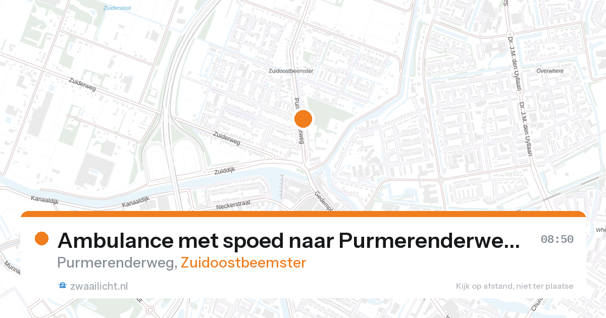 Ambulance met spoed naar Purmerenderweg in Zuidoostbeemster — 14 jun 2026
