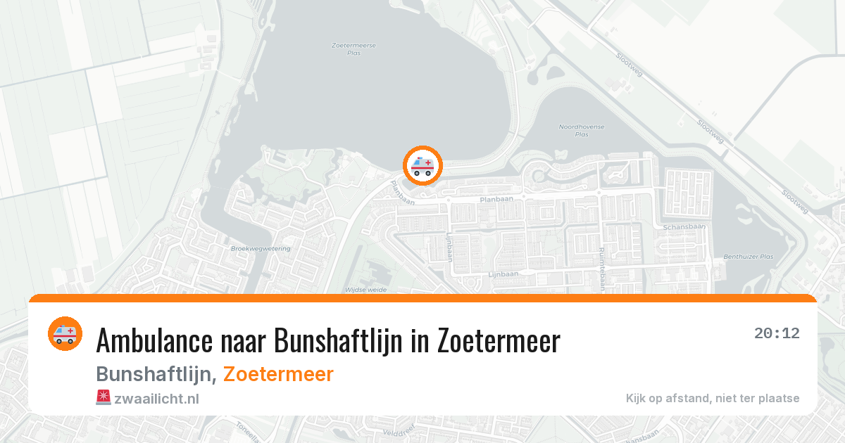 Ambulance naar Bunshaftlijn in Zoetermeer — 3 jun 2026