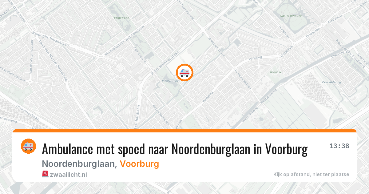 Ambulance met spoed naar Noordenburglaan in Voorburg — 7 aug 2026