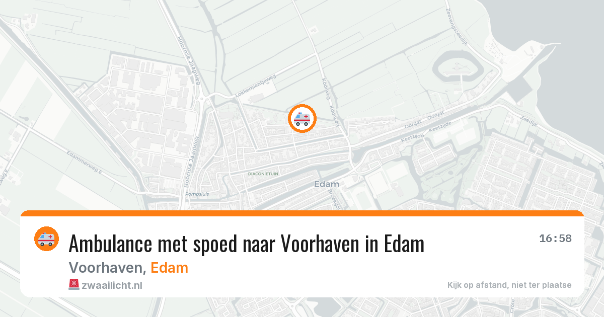 Ambulance met spoed naar Voorhaven in Edam — 17 mrt 2026