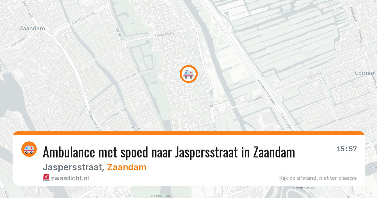 Ambulance met spoed naar Jaspersstraat in Zaandam — 10 feb 2026